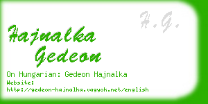 hajnalka gedeon business card